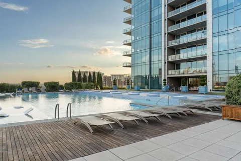 a view of a city from a balcony