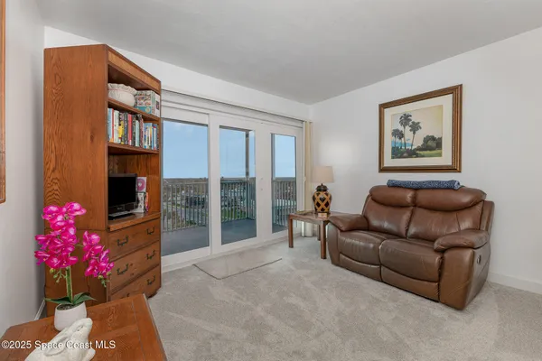 a view of a lake with a garden