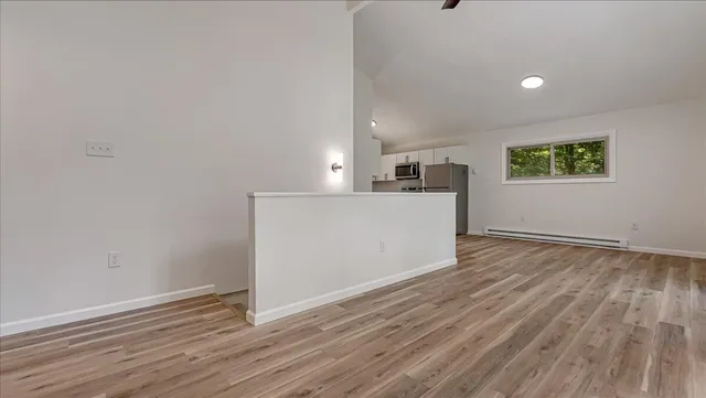 an empty room with a window