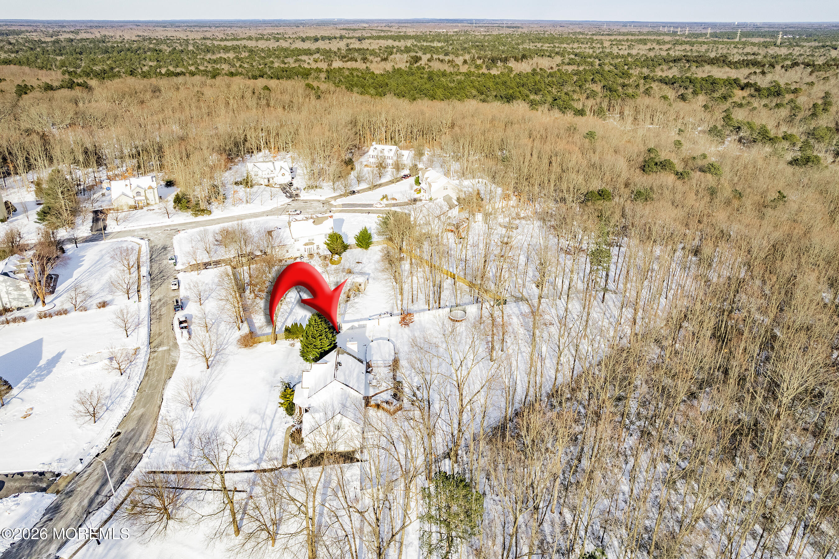 9 Kindling Way Jackson, NJ 08527 - Photo 34 of 35 45-Right Aerial with arrow