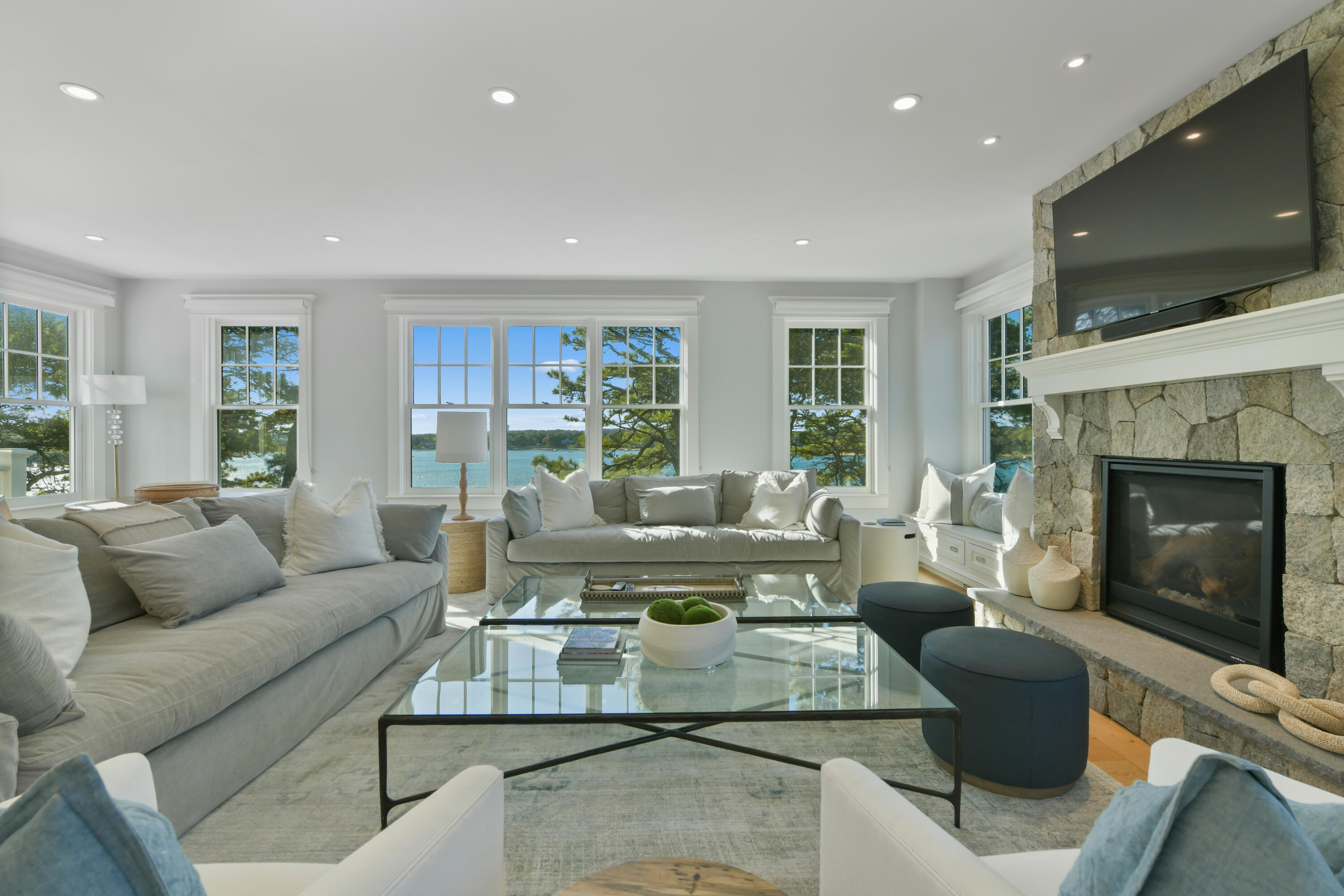 558 Fox Hill Road Chatham, MA 02633 - Photo 8 of 39 a living room with furniture and a fireplace