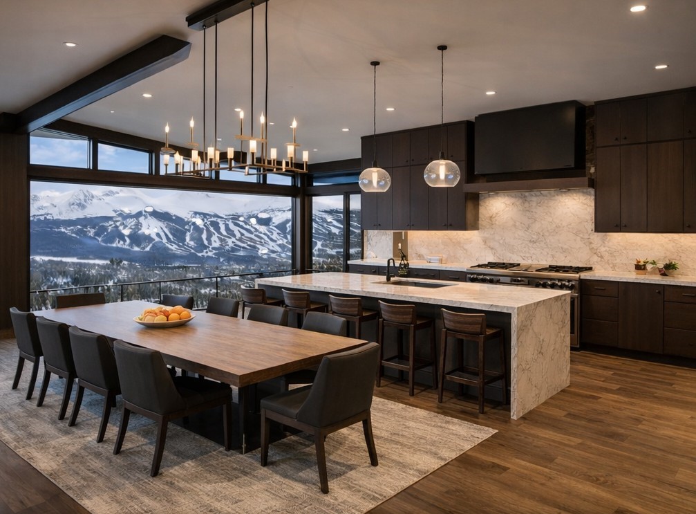 515 Miners View Road Breckenridge, CO 80424 - Photo 4 of 23 a kitchen with a table and chairs in it