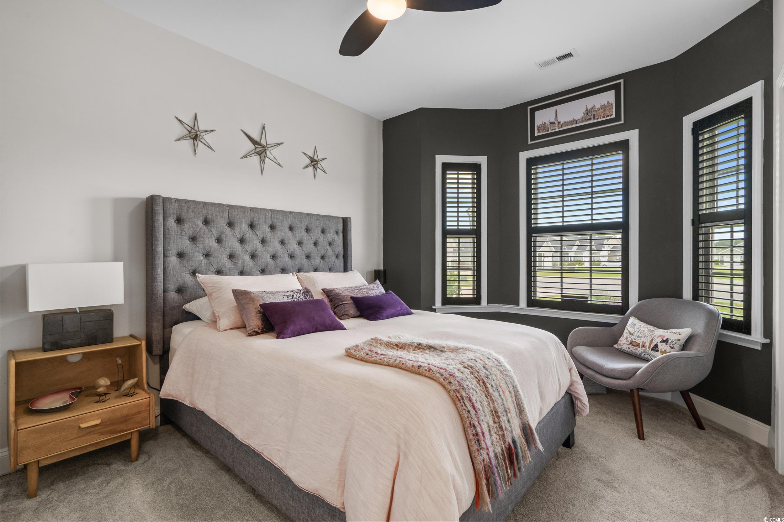 752 Hobonny Loop Longs, SC 29568 - Photo 21 of 40 Bedroom featuring carpet floors and a ceiling fan