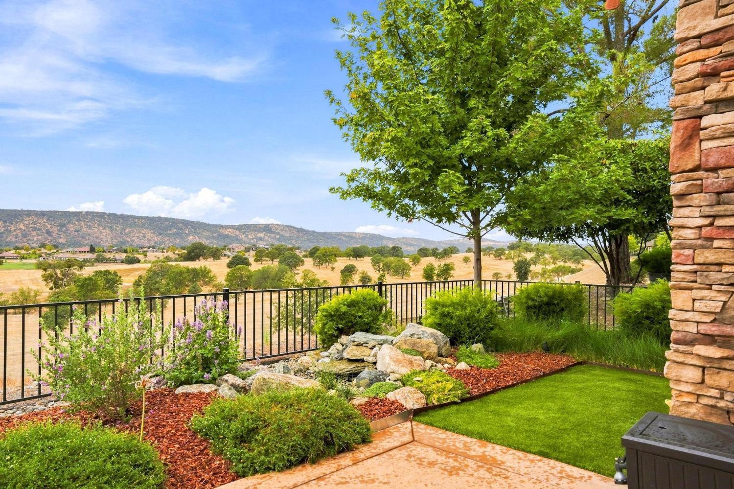 217 Rock Ridge Lane Copperopolis, CA 95228 - Photo 13 of 55 Beautiful backyard with landscaping, water feature, garden area, and of course nice views.