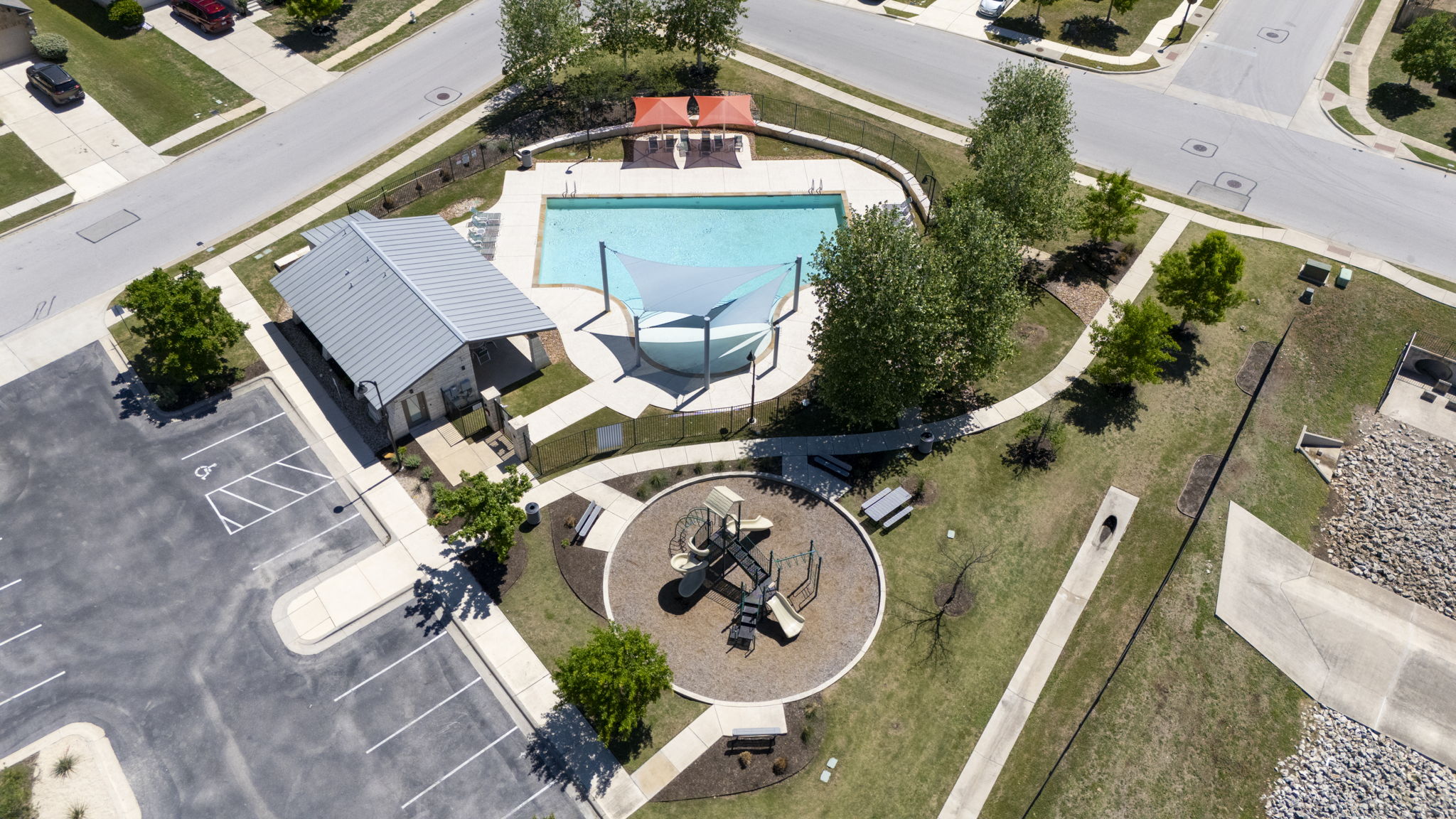 11412 Reading Way Austin, TX 78717 - Photo 33 of 35 an aerial view of a house with a swimming pool