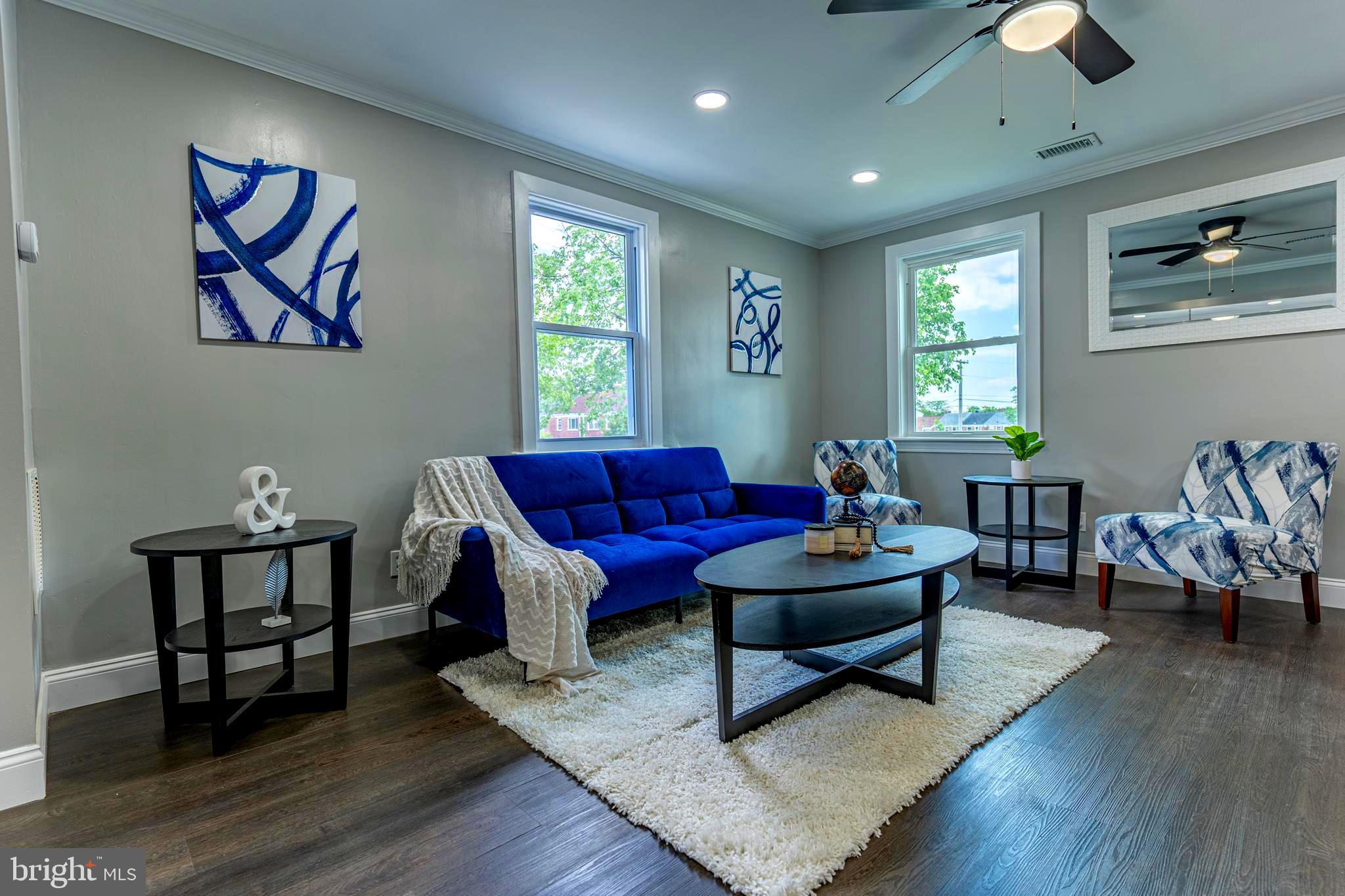 722 Benninghaus Road Baltimore, MD 21212 - Photo 6 of 39 Living room with Ceiling Fan