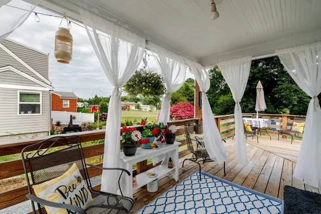 a house view with a seating space