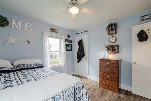 a view of a chairs and tables in patio