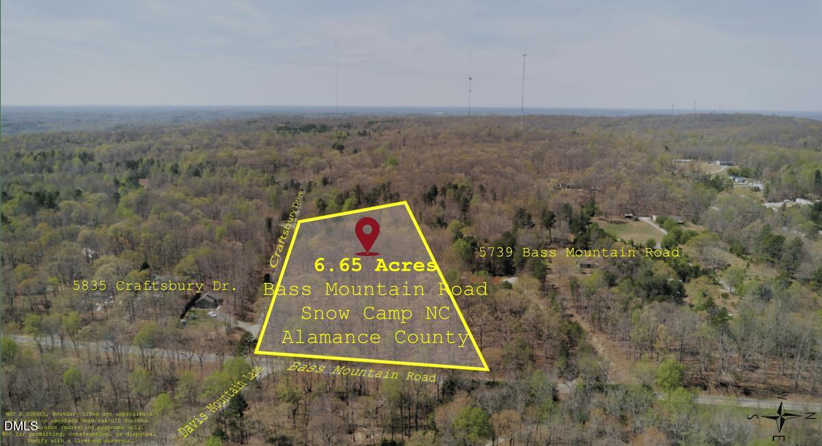 0 Bass Mountain Road Snow Camp, NC 27349 - Photo 3 of 21 Aerial E POV 400 Bass Mountain Overlay L