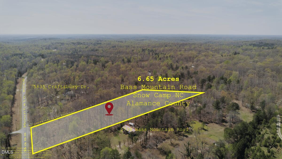 0 Bass Mountain Road Snow Camp, NC 27349 - Photo 5 of 21 Aerial NE POV 400 Bass Mountain Overlay