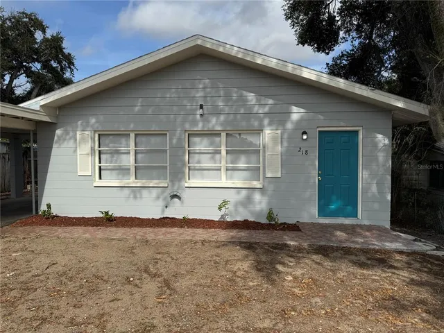 a front view of a house