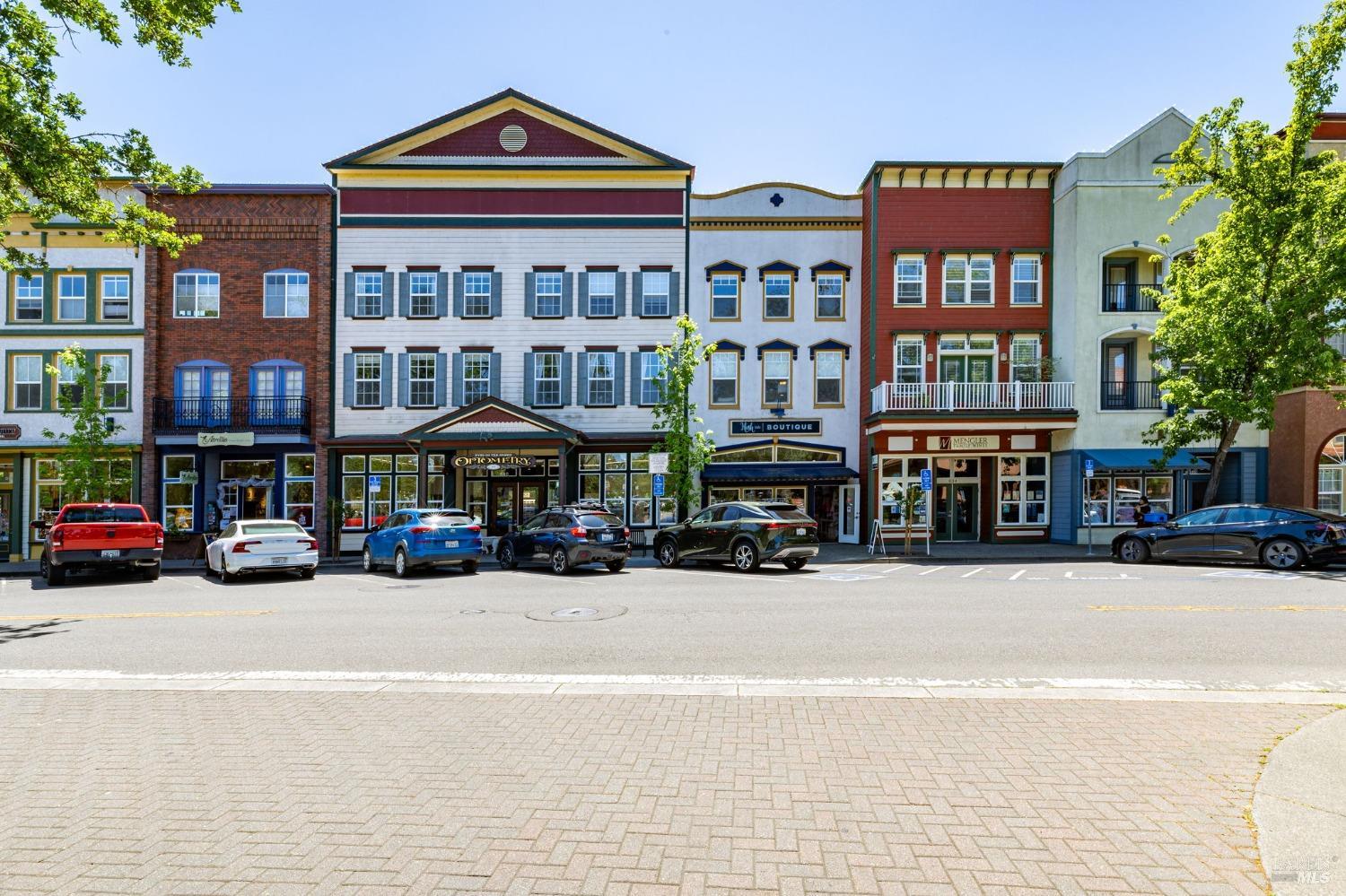 a car parked in front of a building