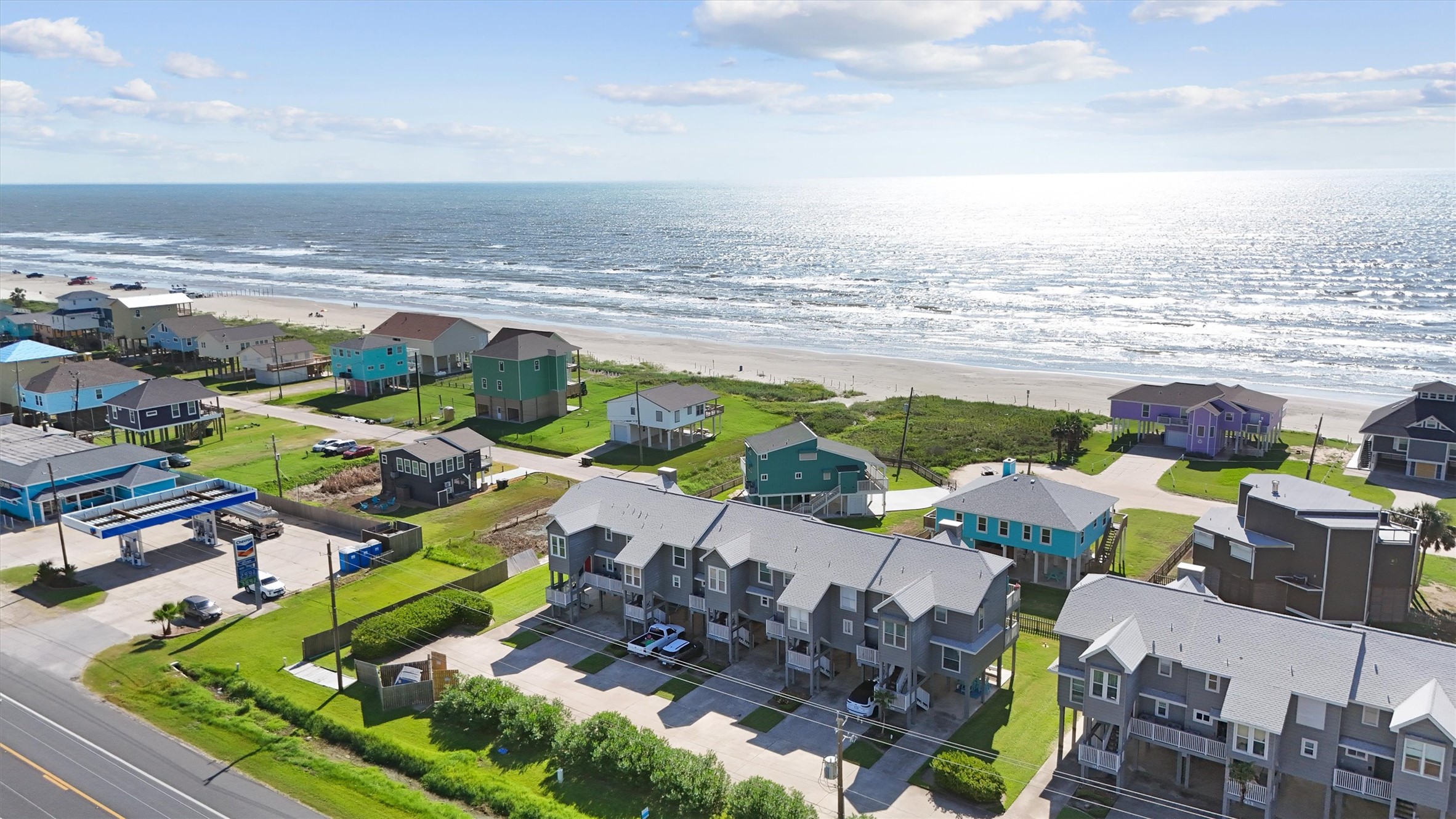 17607 Termini-San Luis Pass Road Galveston, TX 77554 - Photo 1 of 42 This 3rd row townhome in the Karankawa neighborhood offers breathtaking views and close proximity to the Gulf of Mexico. Enjoy the easy access to the beach, perfect for relaxing and enjoying the sun, sand, and sea.