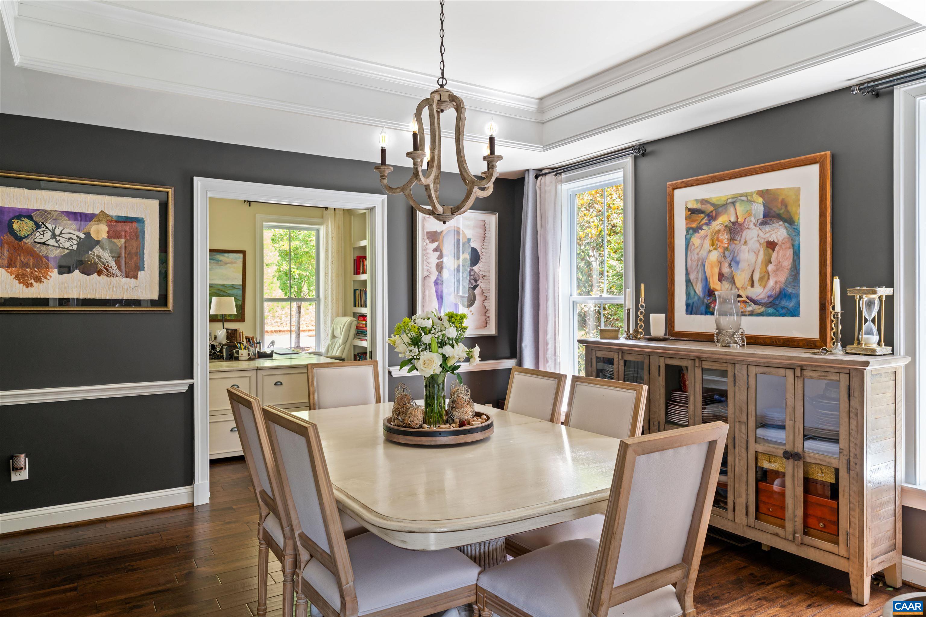 2246 Hyland Ridge Drive Charlottesville, VA 22911 - Photo 19 of 53 a view of a dining room with furniture window and wooden floor