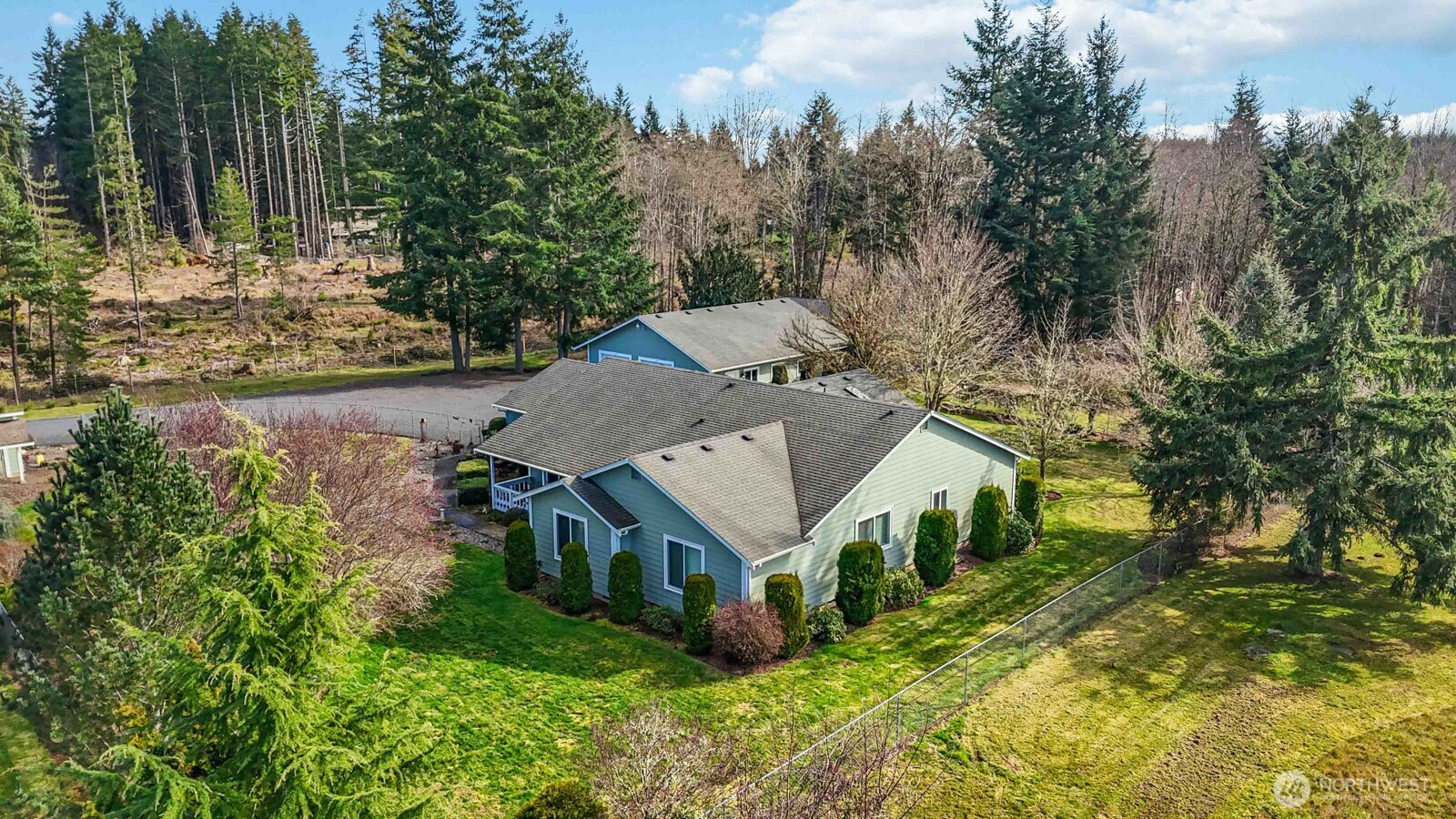 413 Haywire Road Winlock, WA 98596 - Photo 9 of 40 an aerial view of houses with yard