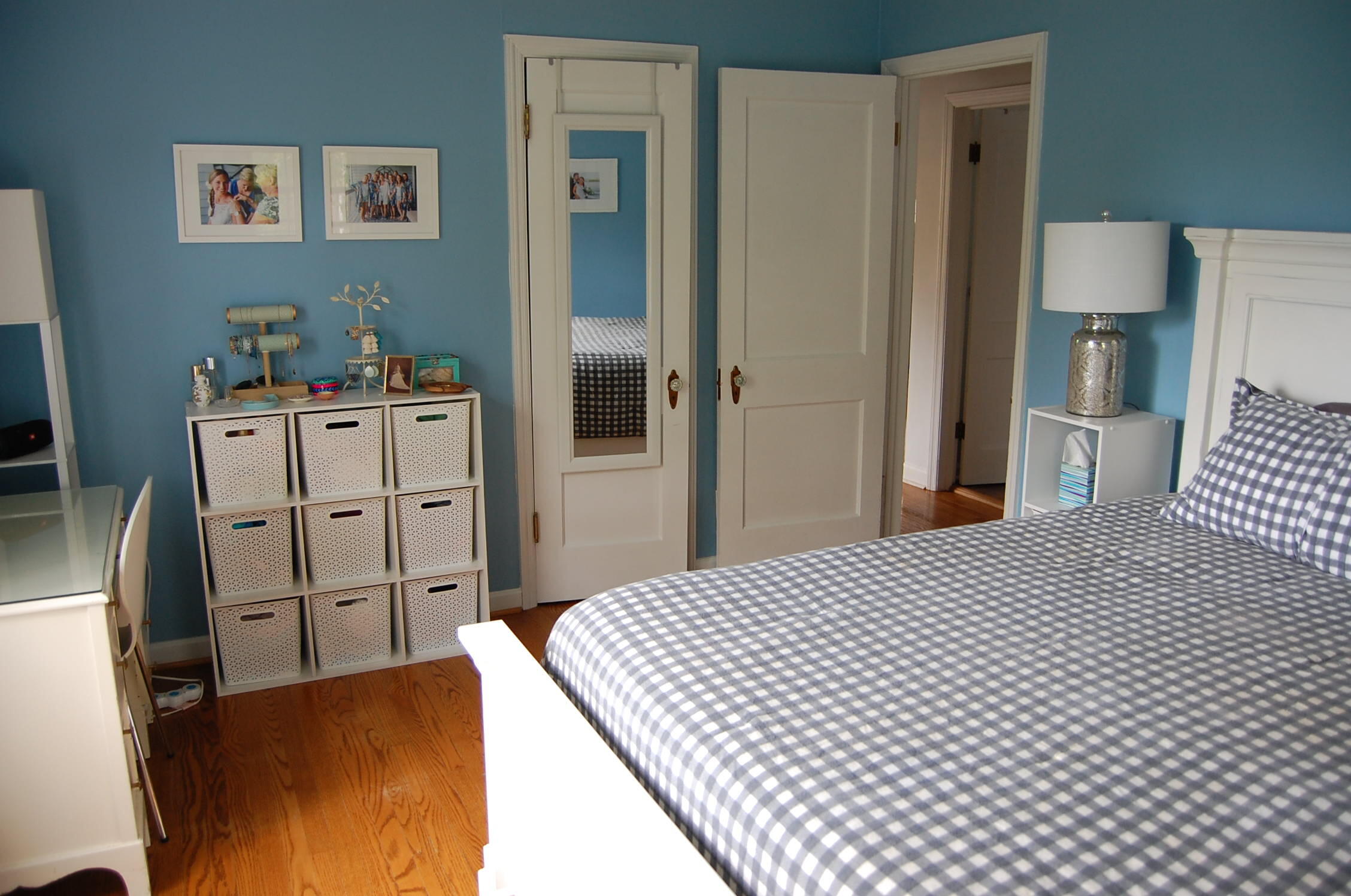 2707 Spring Road Southwest Roanoke, VA 24015 - Photo 7 of 23 a bedroom with a bed and a lamp on dresser