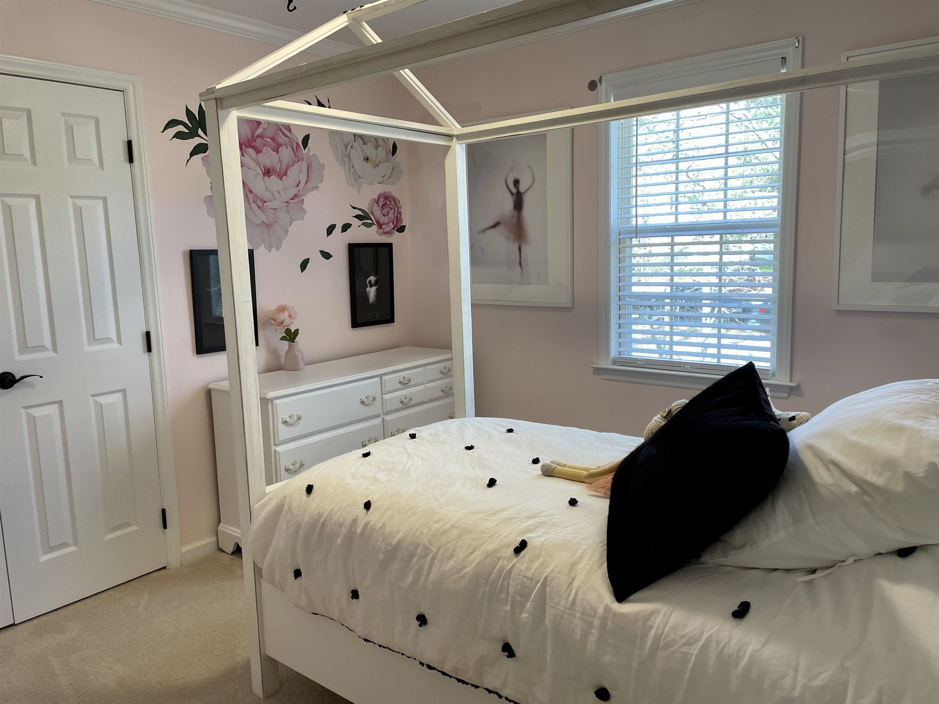 128 Deerview Drive Willow Spring, NC 27592 - Photo 25 of 34 a bedroom with a bed and a large mirror