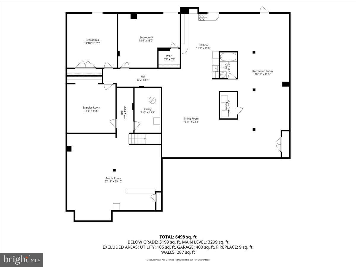 13305 Old Fort Road Fort Washington, MD 20744 - Photo 50 of 51 Lower Level Floor Plan