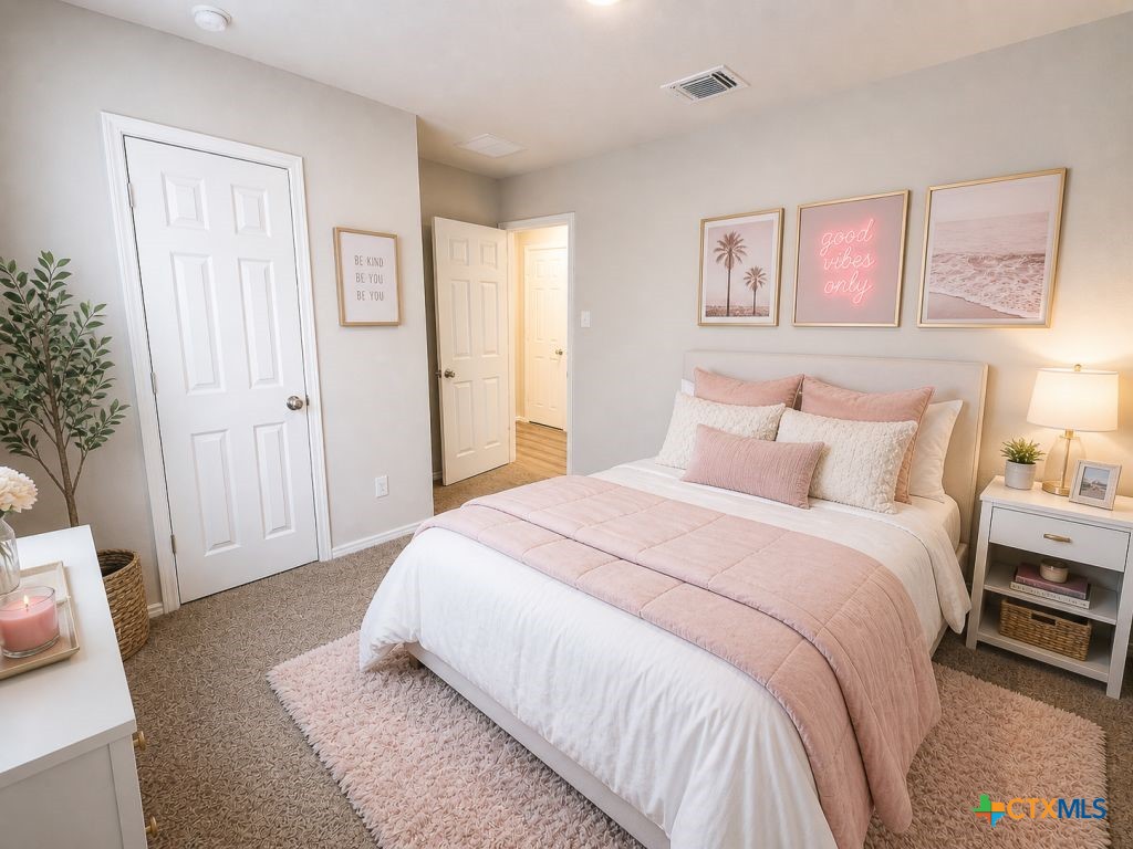 1507 Merritt Road Temple, TX 76504 - Photo 14 of 15 a bedroom with a bed and painting on the wall