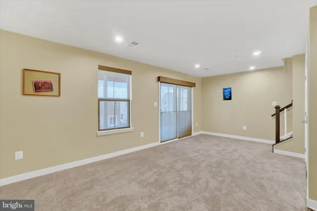 a view of balcony with door