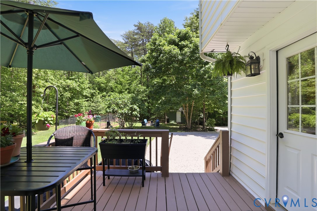 1570 Rock Castle Road Goochland, VA 23063 - Photo 38 of 53 Outdoor deck featuring wood-finish flooring and ra