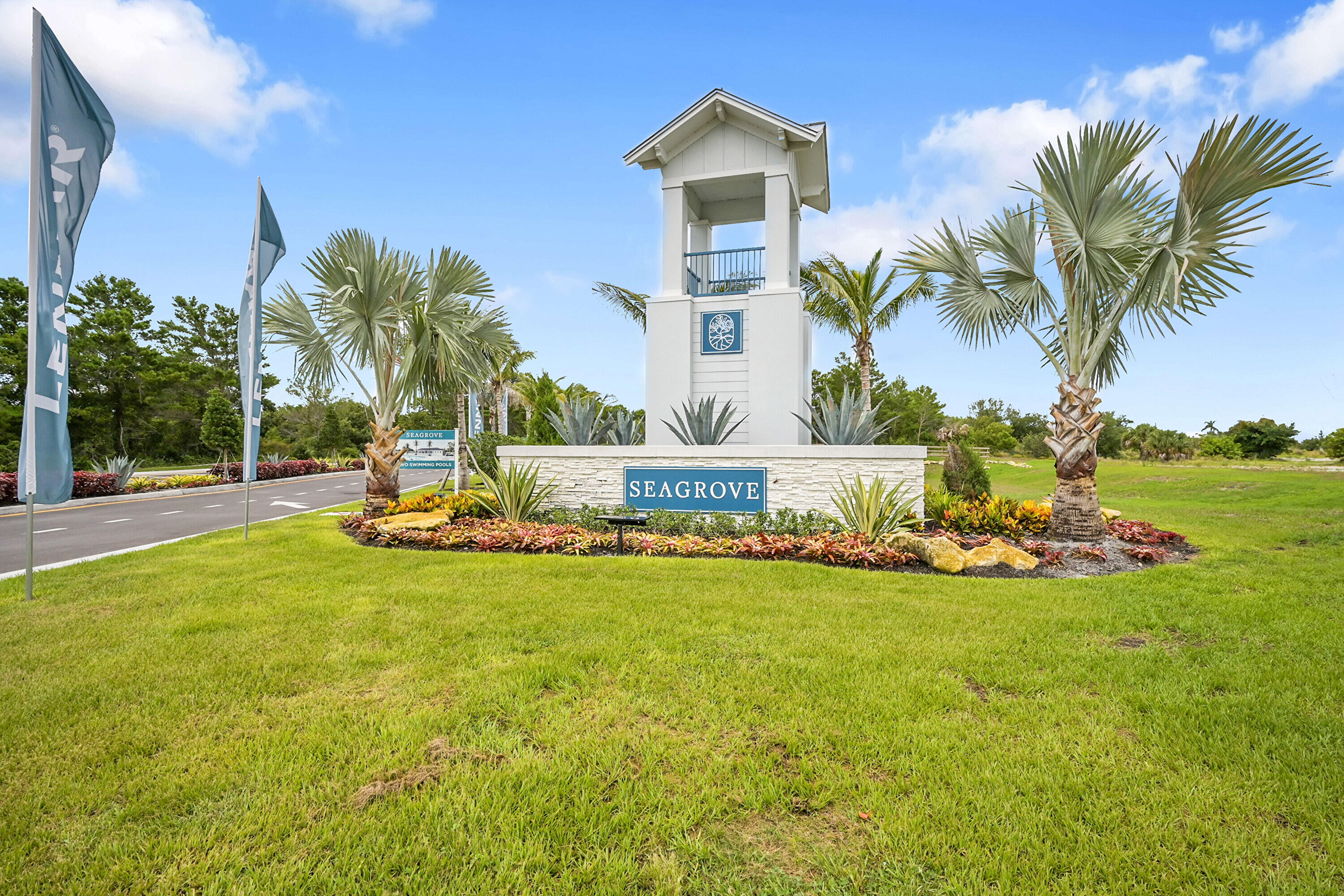 3501 Harborside Avenue Fort Pierce, FL 34946 - Photo 30 of 31 a view of a swimming pool with a garden and trees