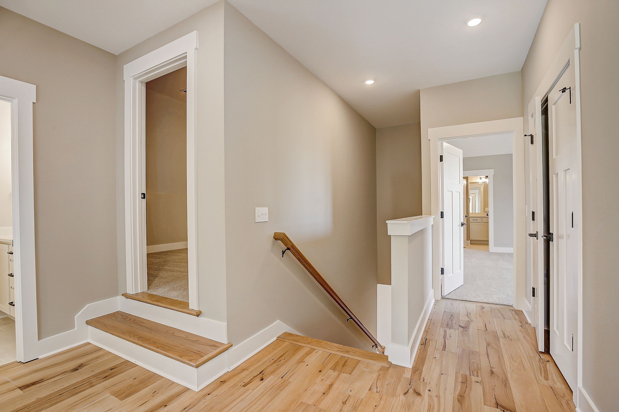 7311 North Milton Road Milton, TN 37118 - Photo 33 of 54 a view of a hallway with wooden floor and staircase