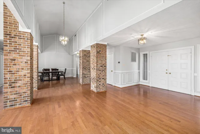 wooden floor and windows in an empty room