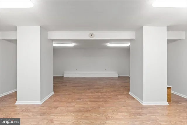 a view of a room with an empty space