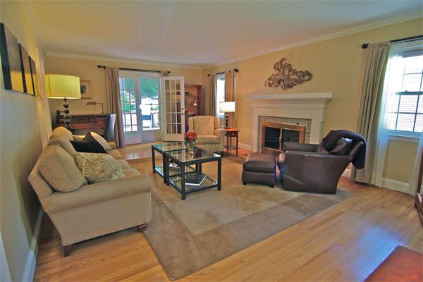 552 South Border Road Winchester, MA 01890 - Photo 5 of 19 a living room with furniture and a fireplace