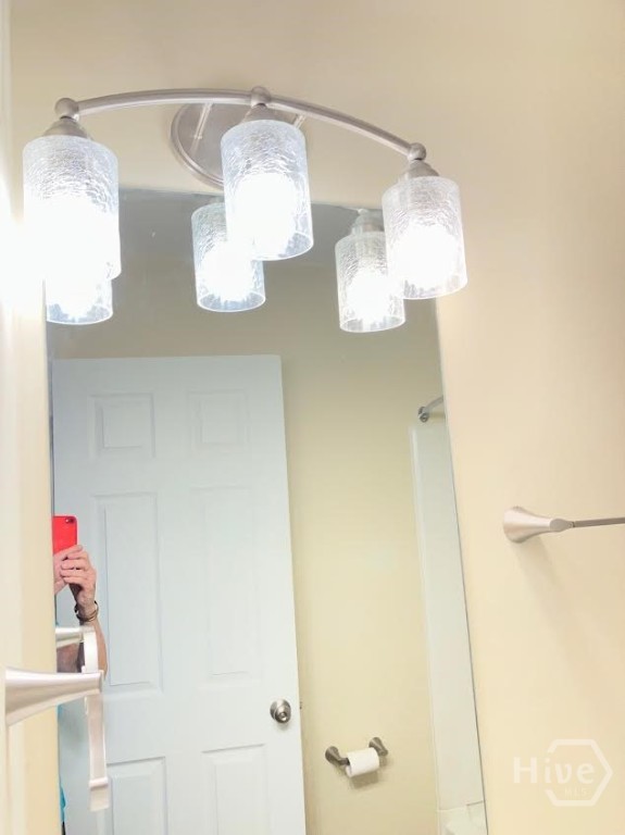 685 Rushing Street Richmond Hill, GA 31324 - Photo 17 of 34 Hall bathroom with fanc lights