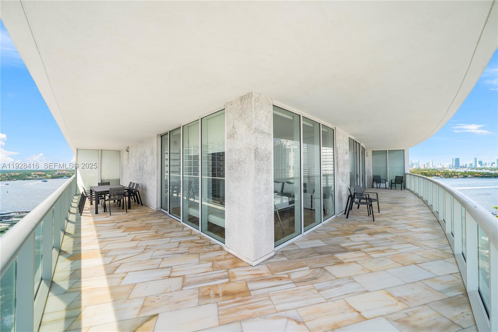 450 Alton Road, Unit 1610 Miami Beach, FL 33139 - Photo 29 of 32 a view of ocean with balcony