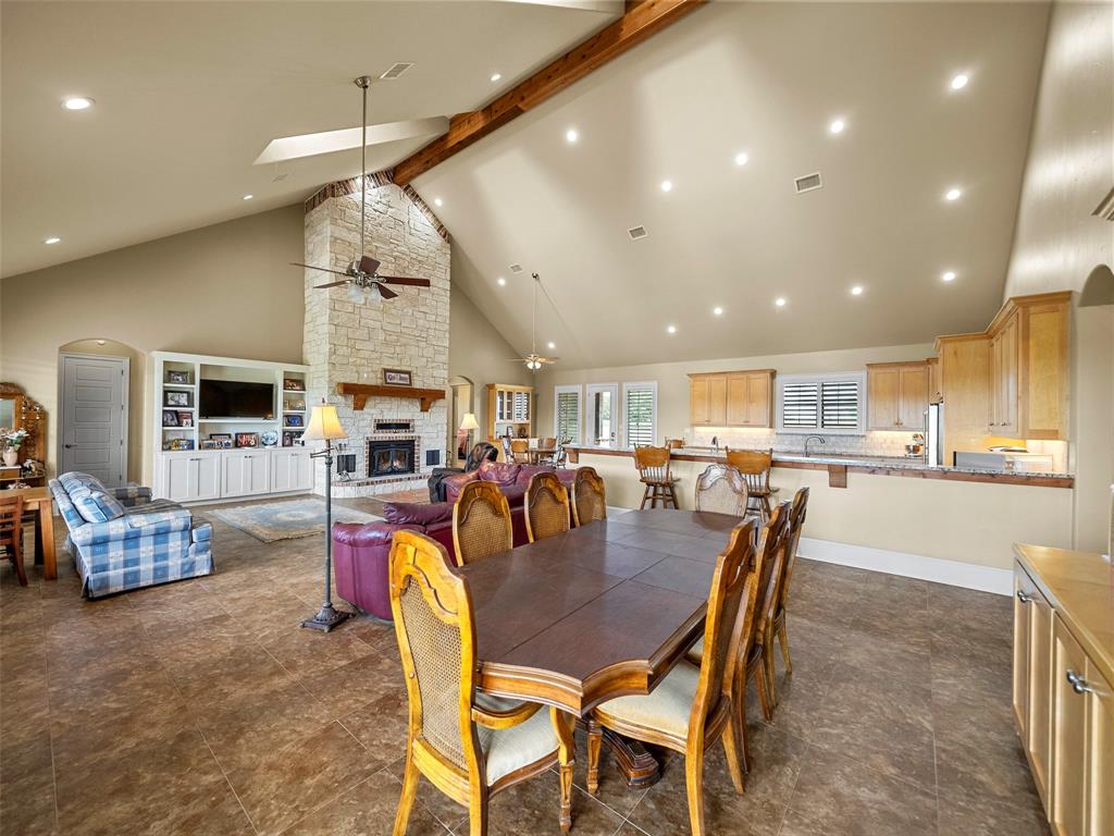 453 Tower Road Valley View, TX 76272 - Photo 13 of 38 a dining room with furniture and wooden floor