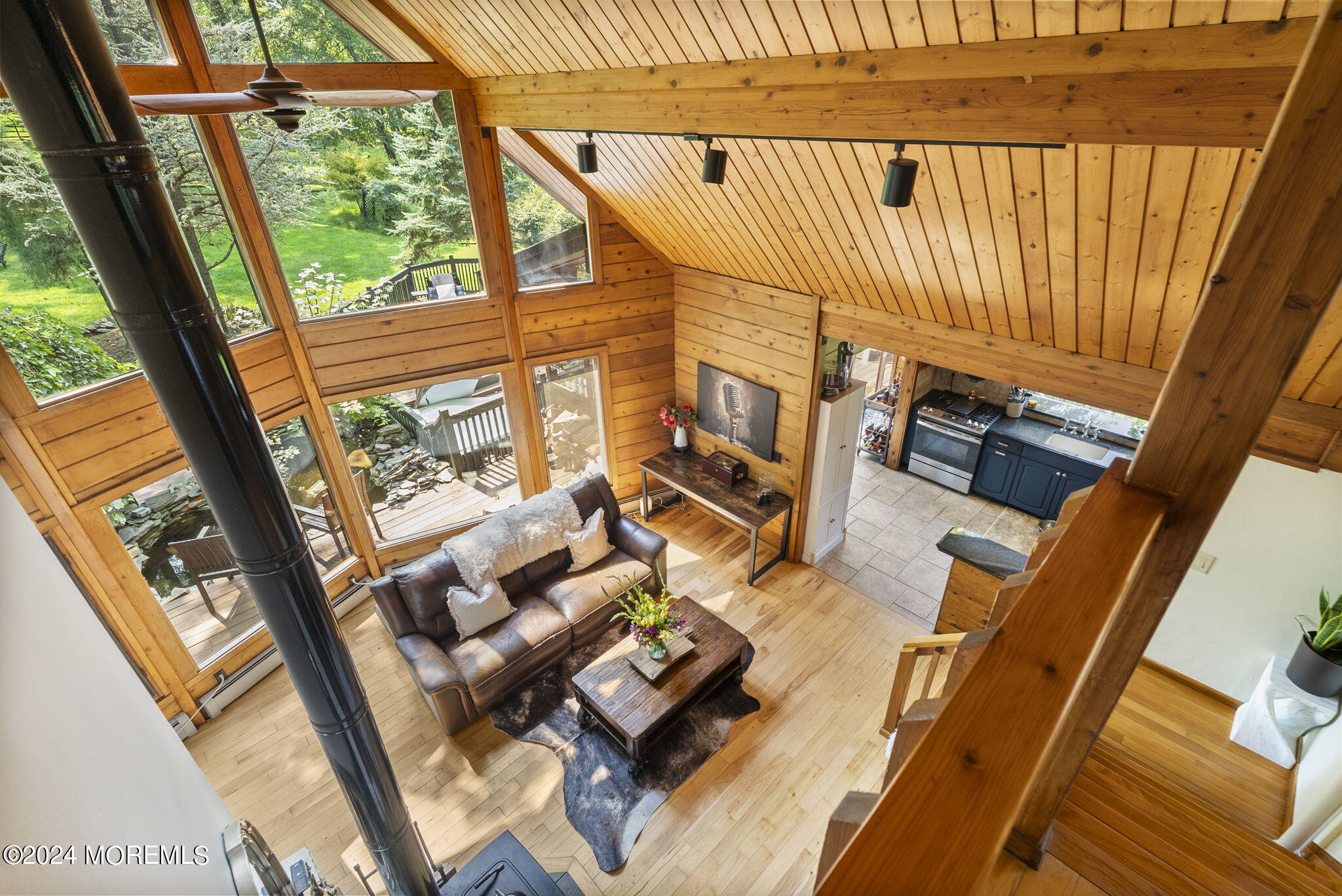 151 Summerfield Road Belvidere, NJ 07823 - Photo 18 of 41 a view of living room with furniture and a floor to ceiling window
