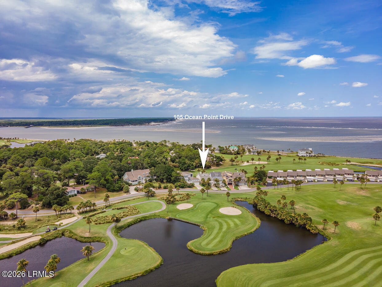 105 Ocean Point Drive Fripp Island, SC 29920 - Photo 40 of 48 42 Aerial 2 with address
