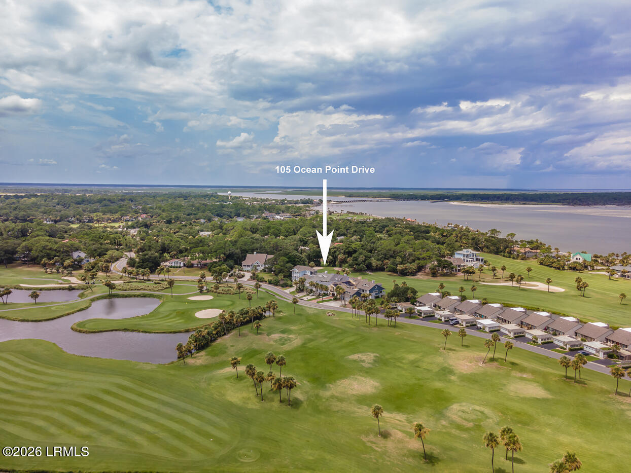 105 Ocean Point Drive Fripp Island, SC 29920 - Photo 41 of 48 43 Aerial 3 with address