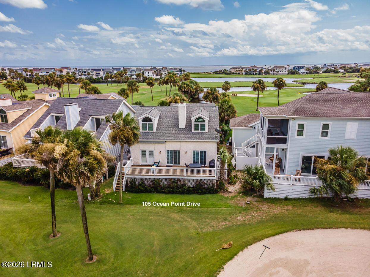 105 Ocean Point Drive Fripp Island, SC 29920 - Photo 46 of 48 49 Aerial rear with address