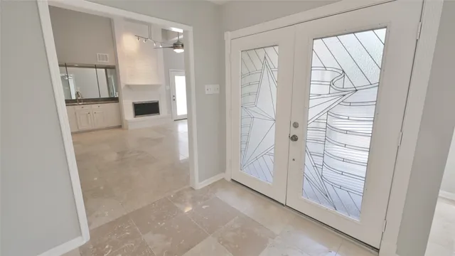 a view of a kitchen with a sink and cabinet area