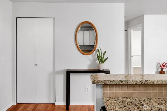 a front view of a house with granite countertop