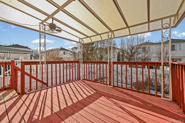 an aerial view of residential houses and outdoor space