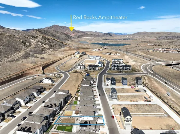 a view of a city with a mountain