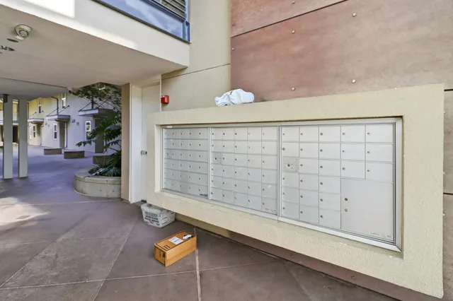 a view of a fountain in the patio with a fountain