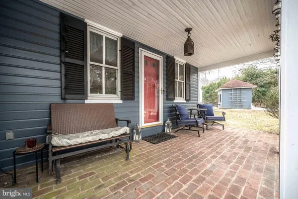 a outdoor space with a couch