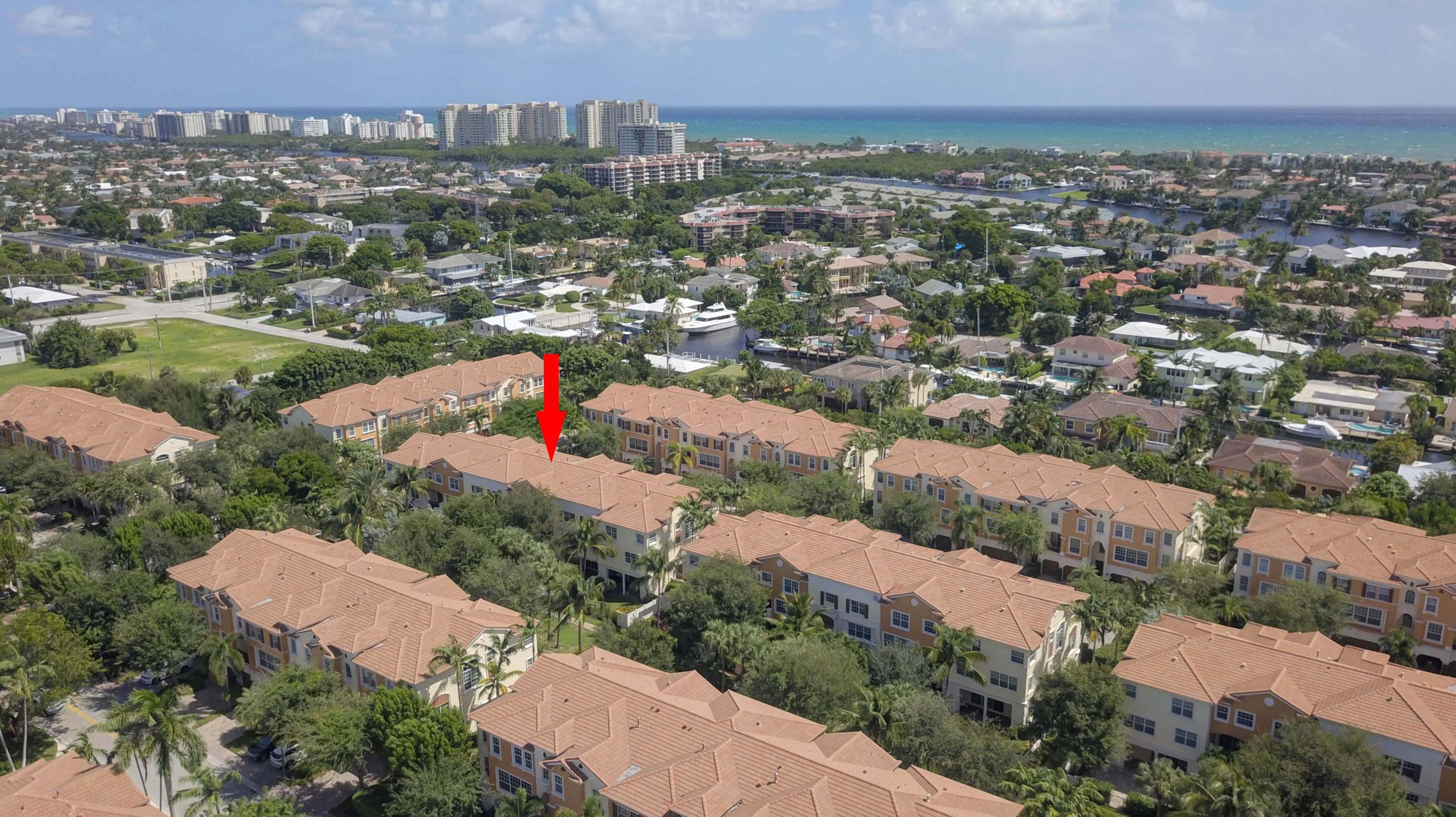 5645 Northeast Trieste Way Boca Raton, FL 33487 - Photo 50 of 51 Aerial View 1.5 Miles to Beach