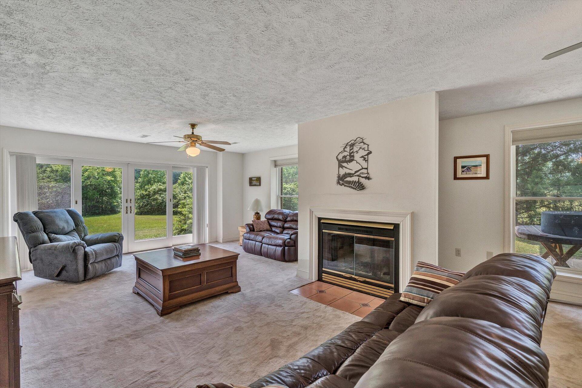 2446 Deer Run Road Ferrum, VA 24088 - Photo 88 of 144 a living room with furniture and a fireplace