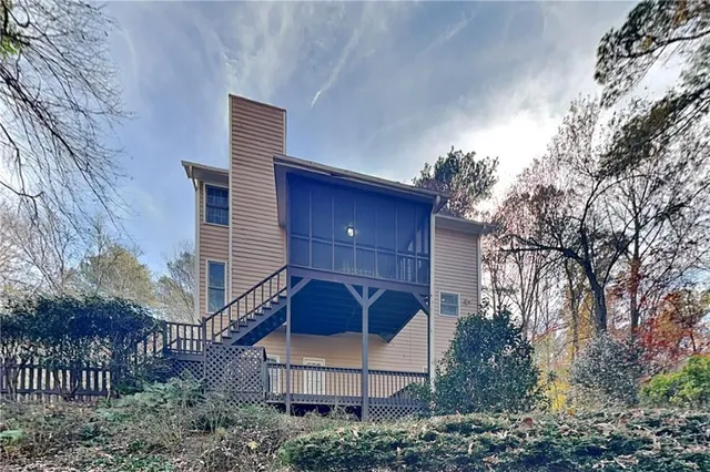 a building view with a outdoor space