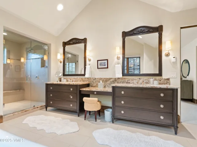 a room with furniture gym equipment and view of living room