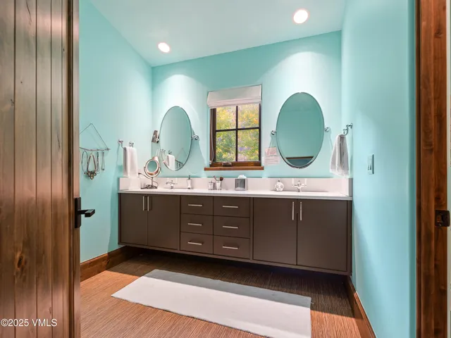 a aerial view of a house with a yard