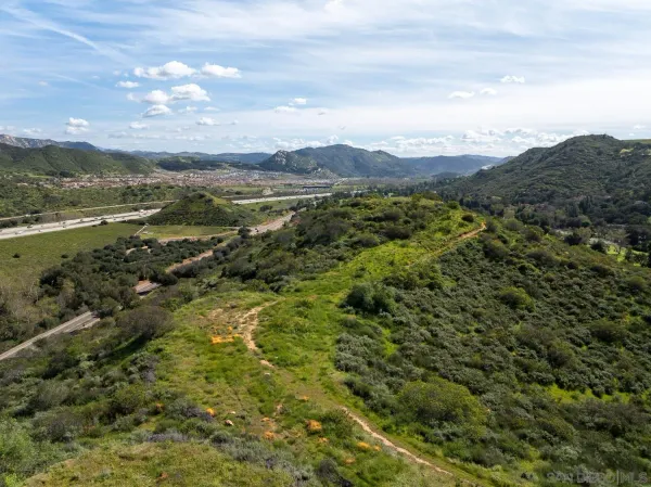 a view of an outdoor space and mountain view