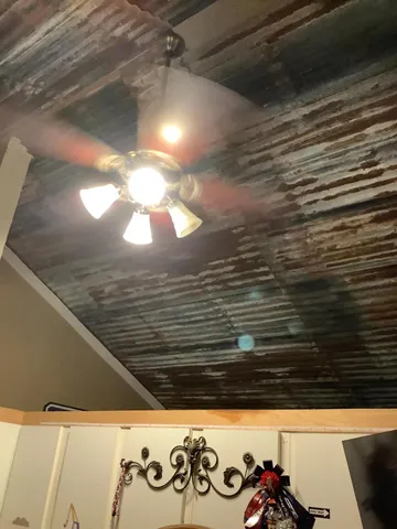 a view of a fireplace in a room